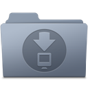 Downloads Folder Graphite icon